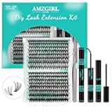 Lash Clusters Kit 320Pcs,DIY Individual Lashes Extension Kit,Lash Bond And Seal,Lash Remover For Eyelashes Extensions,Lash Applicator Tool For False Eyelash Cluster Kit At Home(3040D,D-Mix9-16mm Kit)