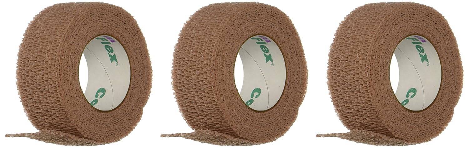 Andover Healthcare 3100TN-030 Coflex Bandage, Latex, No Hand Tear, 1" x 5 yd. Size, Tan (Pack of 30)
