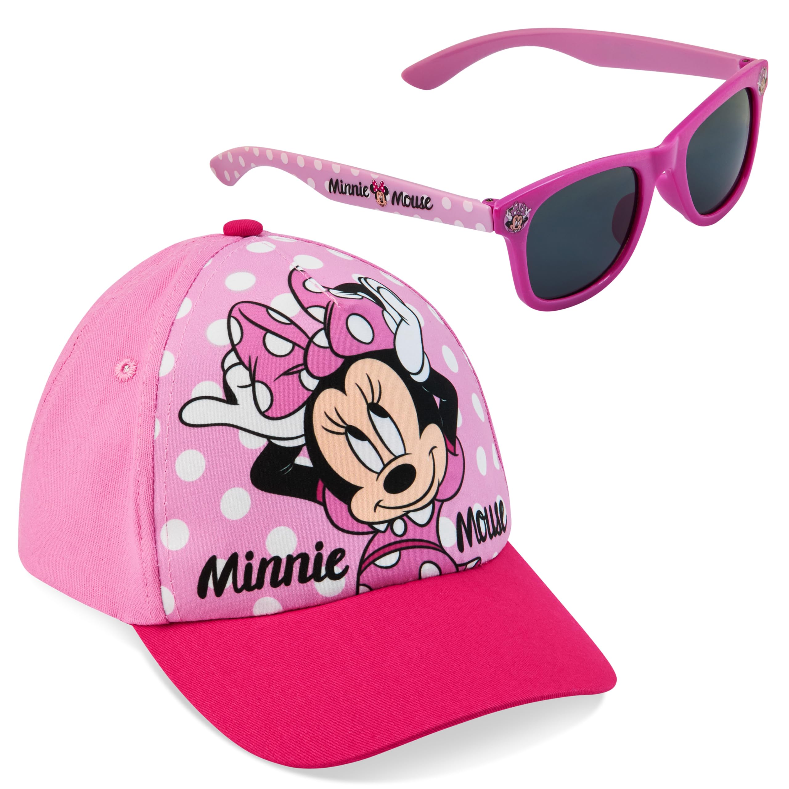 Disney Conjunto de Gafas de Sol y Gorra de Béisbol para Niñas, Gafas con Protección UV al 100%