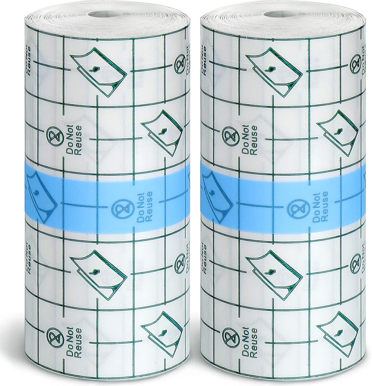 Tondiamo 2 Pieces Transparent Stretch Adhesive Bandage Waterproof Bandage Clear Adhesive Bandages Dressing Tape (4 Inch x 10.94 Yard)