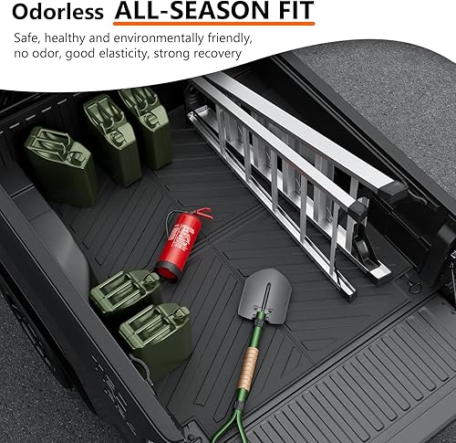 Miniatura 4 de Xipoo Tapete para caja de camioneta compatible con Toyota Tacoma 2005-2023, alfombrilla de caja de camioneta de 5 pies de repuesto de revestimiento