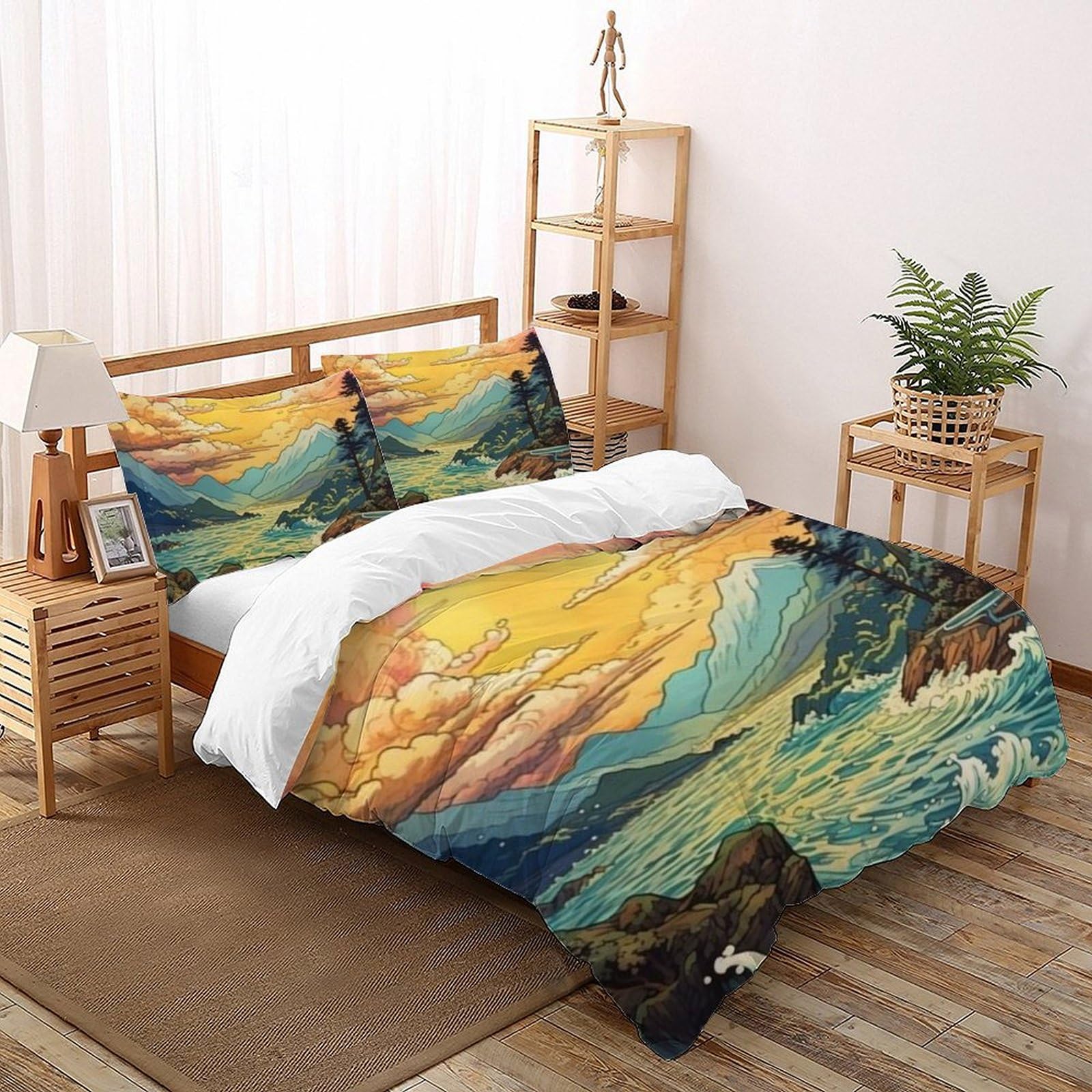 Housse de couette imprimé 3D en microfibre premium couleur 200x200cm