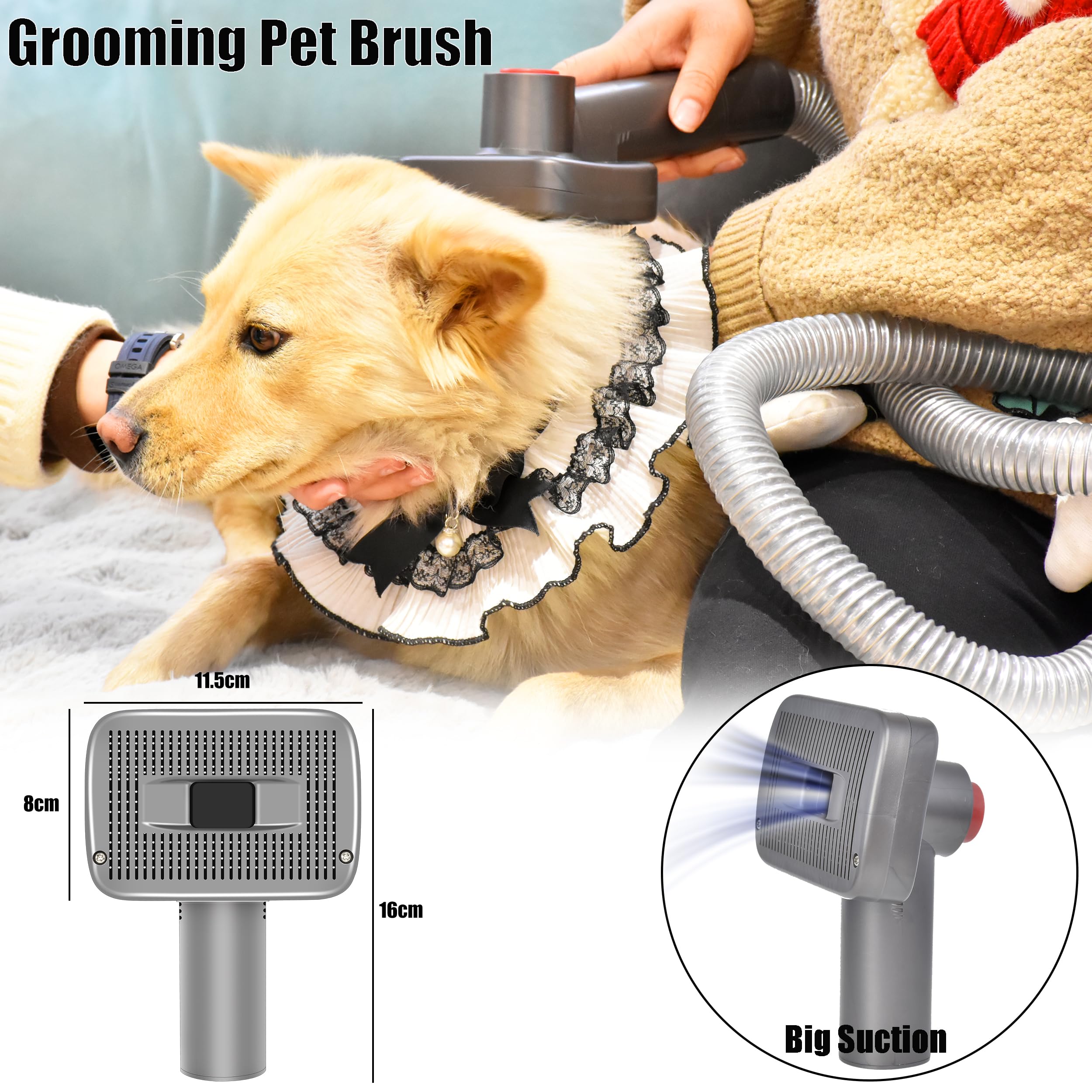 Italdos Kit Tosatrici Toelettatura compatibile per Dyson V7 V8 V10 V11 V15 spazzole autopulenti per cani e gatti, kit Spazzole Tosatrice per Animale Domestici