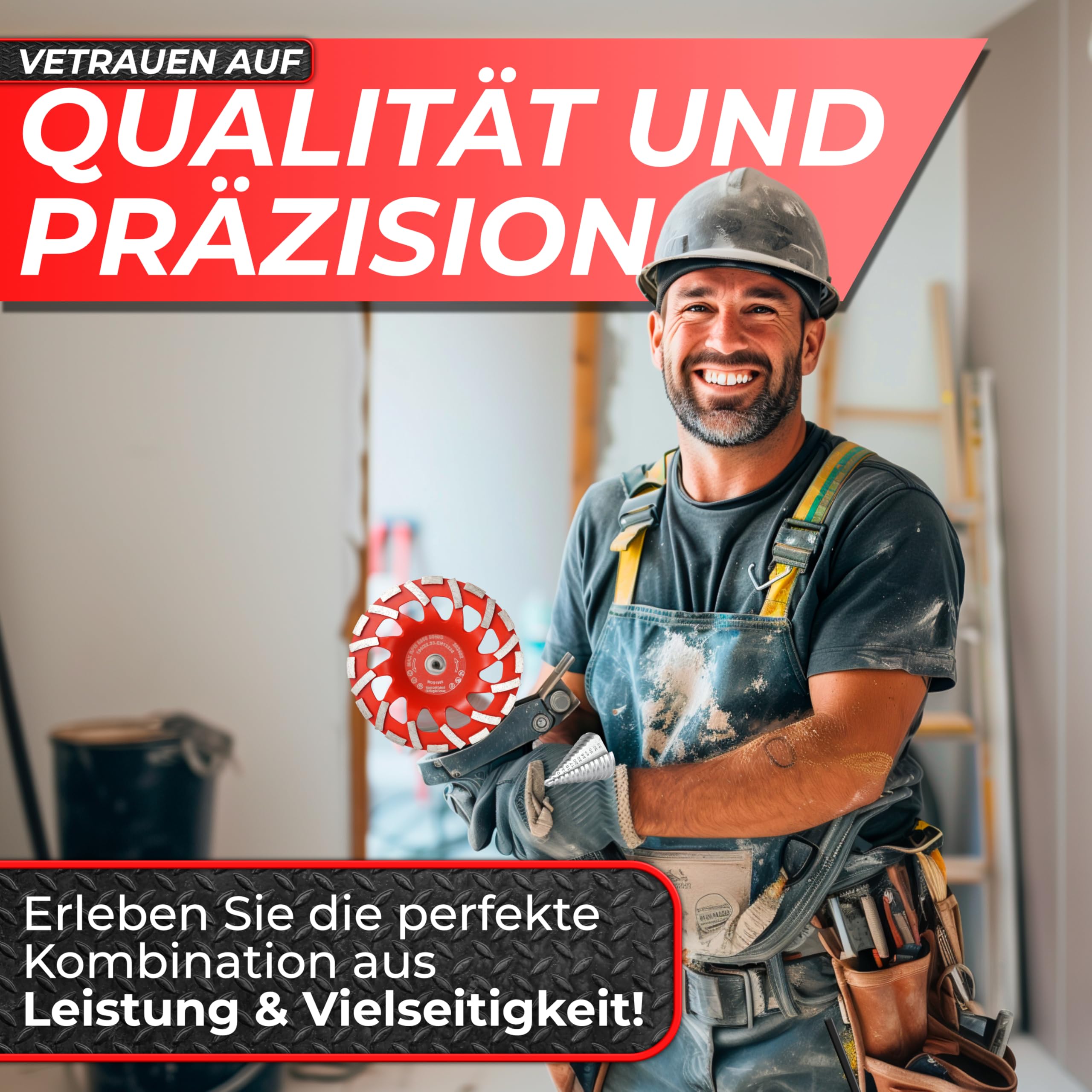 Woltersberger® Mola diamantata 180 mm x 22,23 mm piatto abrasivo per lavori di levigatura calcestruzzo e materiali da costruzione duri come granito e pietra naturale