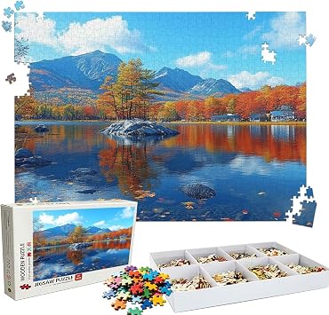 Puzzle 5000 - Lake Landscape Jigsaw Games - 5000 Piece Jigsaw Puzzles for Adults - Pieces with Box - Wooden Puzzles - Challenging Game Beautiful - The Best Gifts Relaxation 61.6 X 41.5 Inch W3H-917