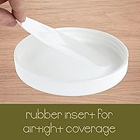 Vista 3 de kitchentoolz Tarro de masón de medio galón - Tarro de vidrio de boca ancha de 1/2 galón con tapa - Envases de almacenamiento de vidrio herméticos