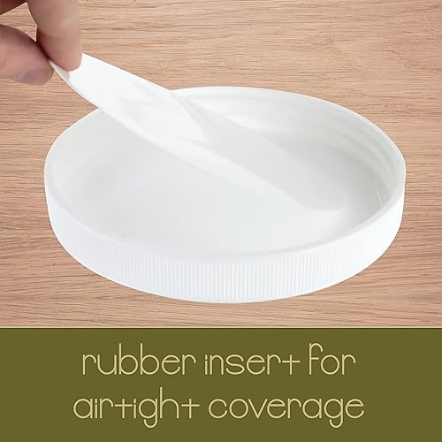 Miniatura 3 de kitchentoolz Tarro de masón de medio galón - Tarro de vidrio de boca ancha de 1/2 galón con tapa - Envases de almacenamiento de vidrio herméticos