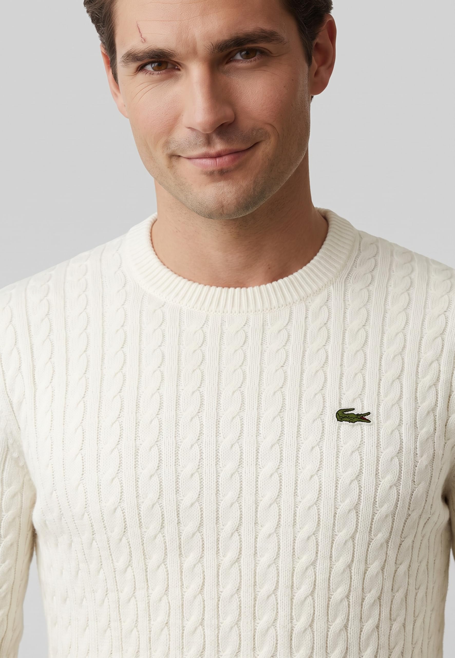 Lacoste Maglione Inverno ah7627 x0n Farina/Verde