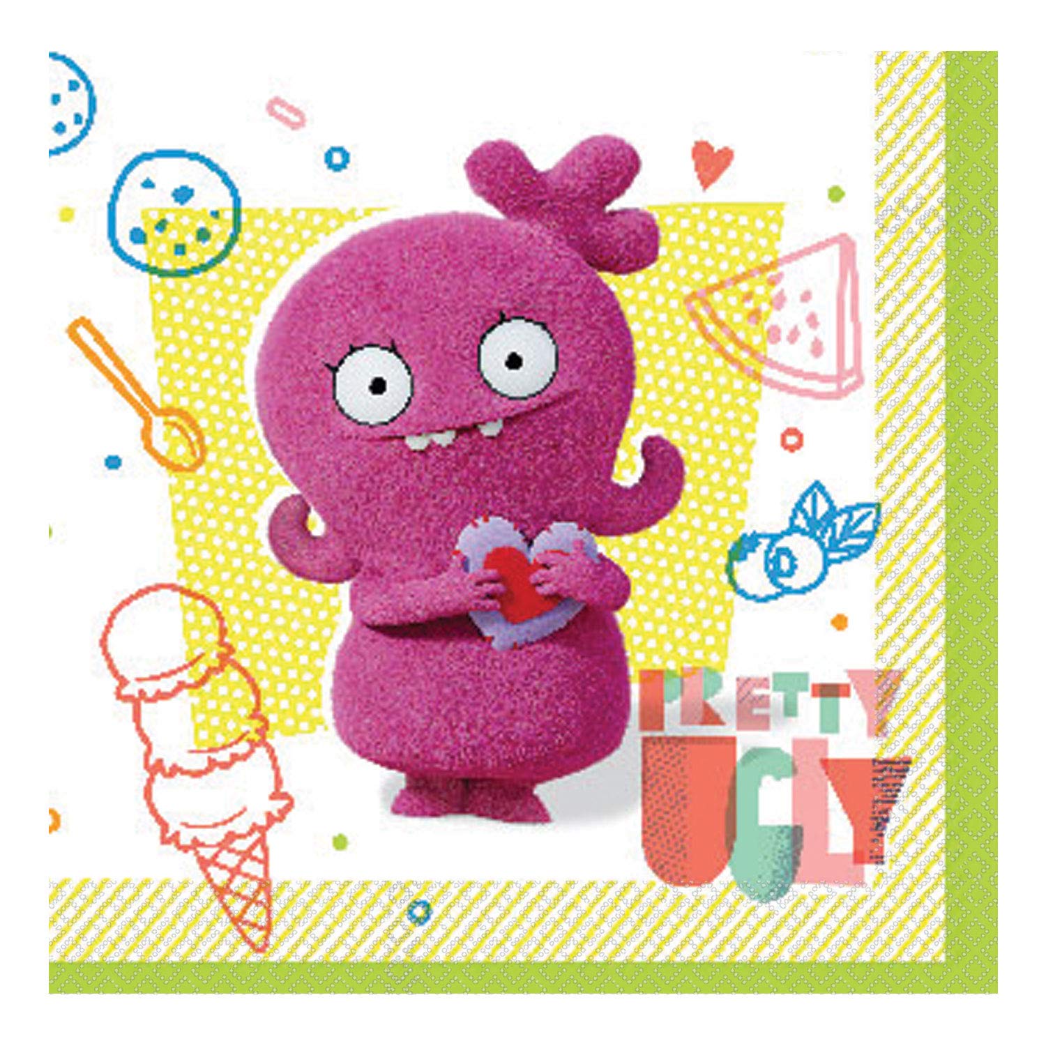 Amscan Ugly Dolls Movie 512085 Printed Lunch Napkin 16 Pack