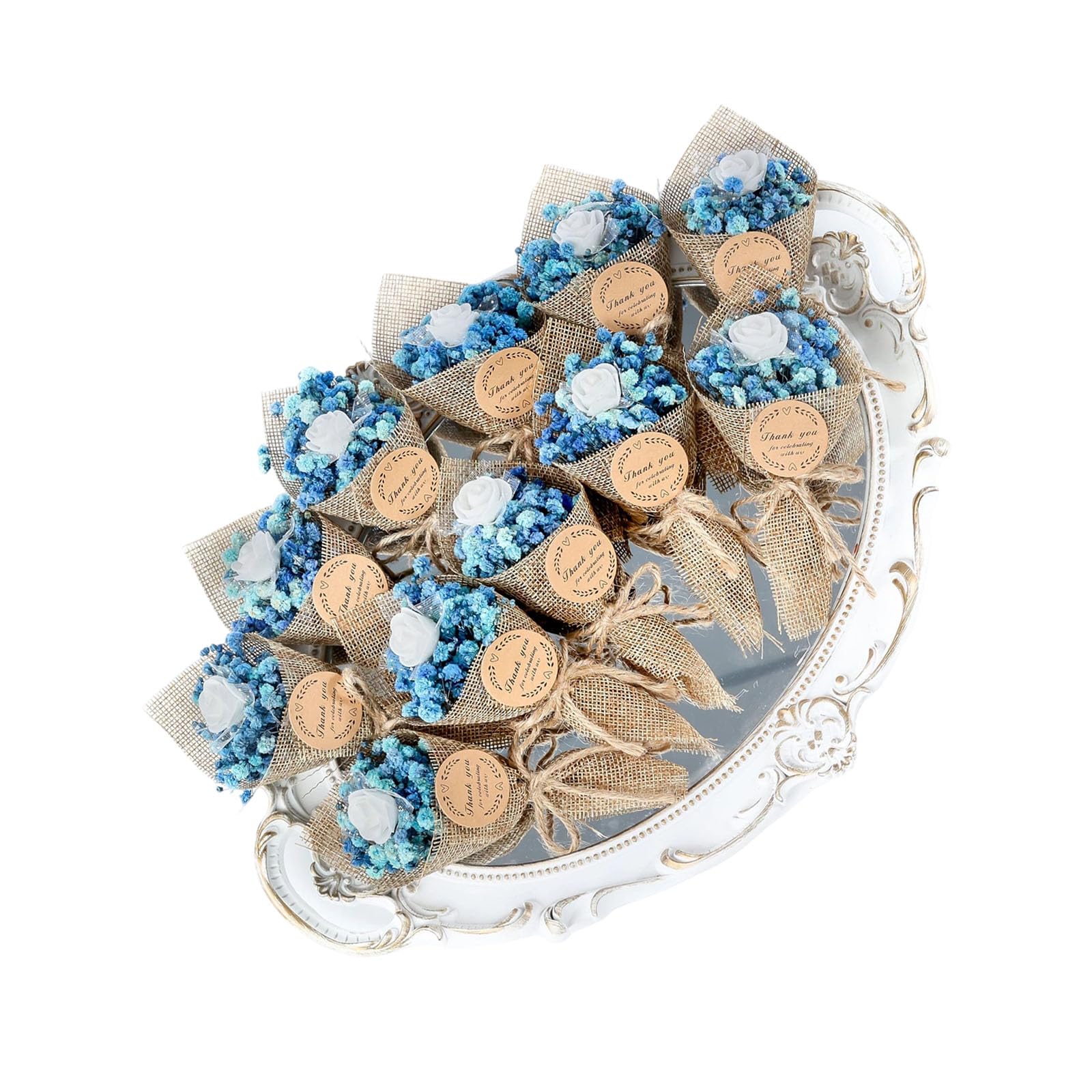 Tsophreniq Sturdy Dried Flower Arrangement Pack 10 Bouquets Excellent for Gift Presenting Party Decoration