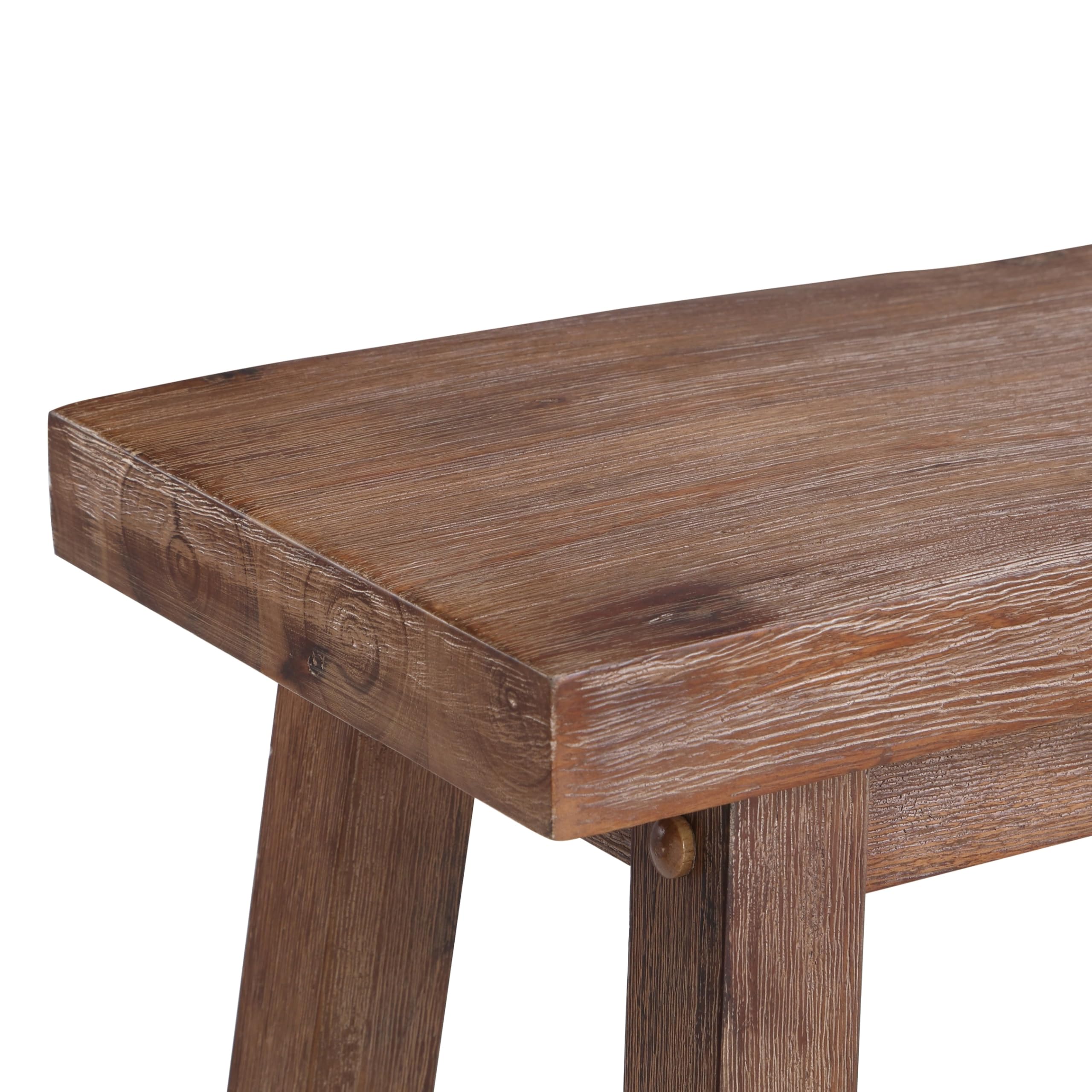 Boraam Sonoma Counter Height Backless Bench - Barnwood Wire-Brush Finish