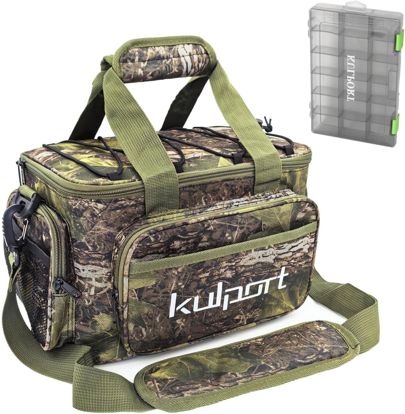 Fishing Tackle Bag with One 3600 Tackle Box for Freshwater Fishing or Saltwater Fishing Non-Slip Shoulder Strap & Suitable for 3700/3600/3500 Tackle Box