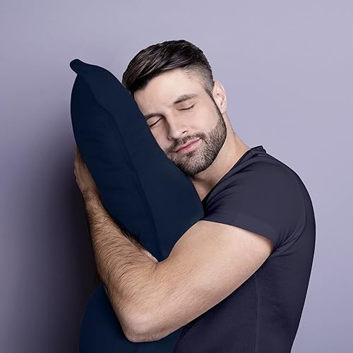 Miniatura 5 de Utopia Bedding Almohadas de cama para dormir (azul marino), tamaño estándar, juego de 2, almohadas de hotel, almohadas refrescantes para dormir de