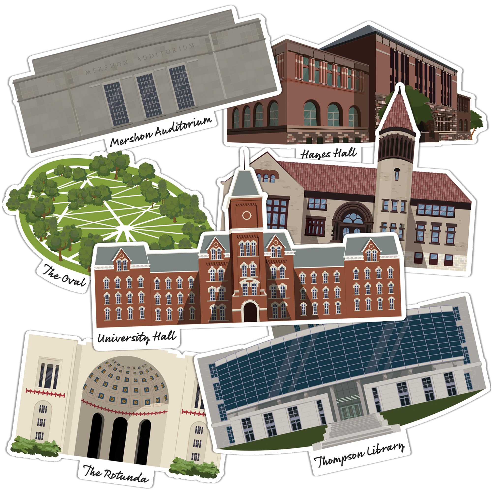 Autocollant vinyle Ohio State University OSU Buckeyes pour ordinateur portable et scrapbooking