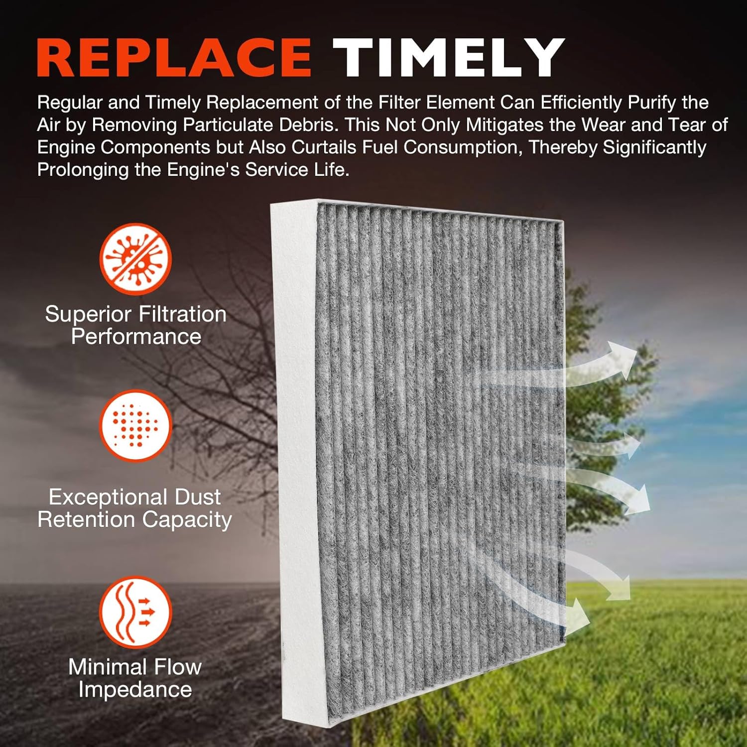 ATRACYPART 97133-S8000 Cabin and Engine Air Filter Kit Replacement Compatible with 2020 2021 2022 2023 2024 Hyundai Palisade– Replaces#WP10080 / S8C79-AC000 / 28113A9100