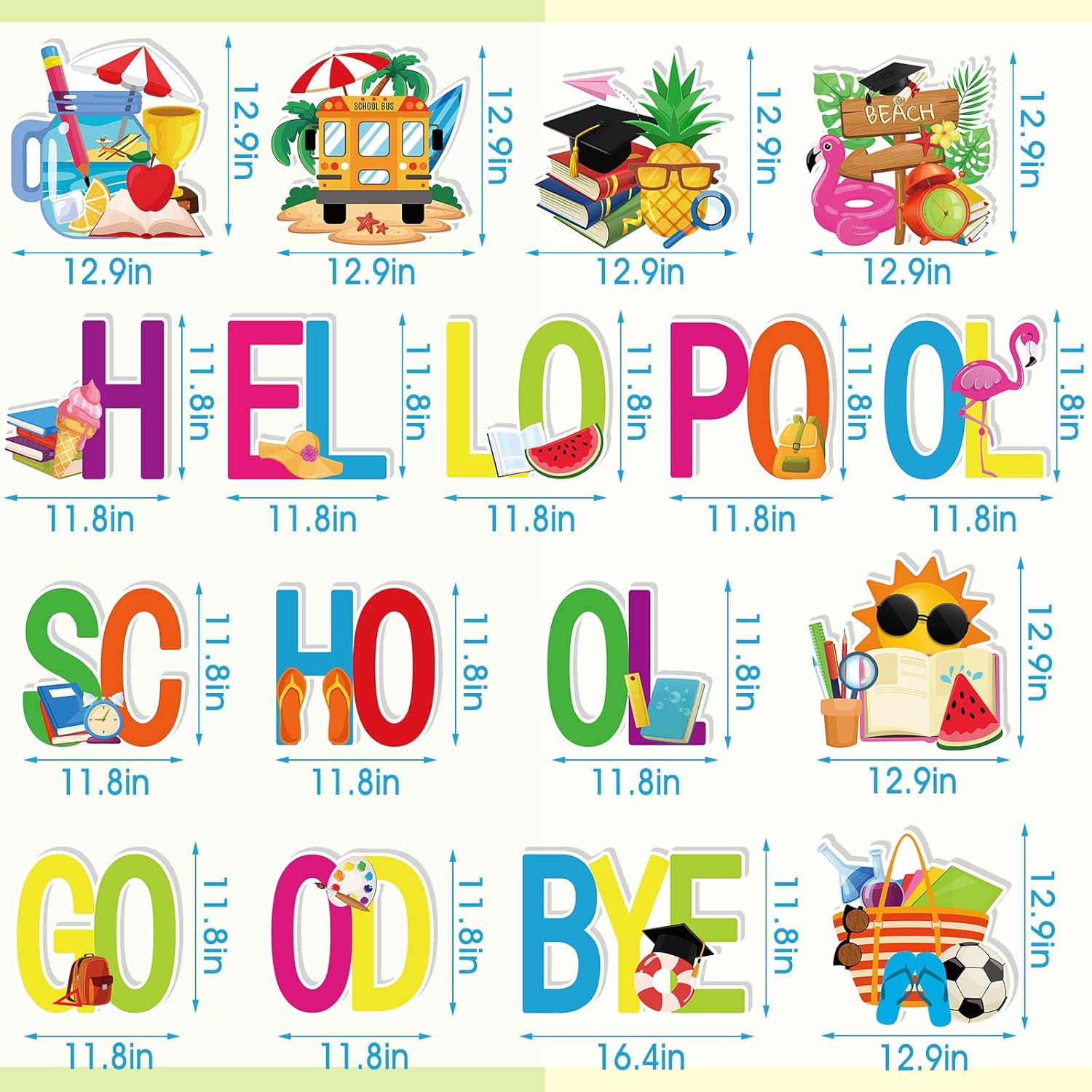 17 Pcs Graduation Yard Signs Waterproof First and Last Day of School Lawn Class of 2026 Yard Signs with Stakes Outdoor Decorations for Summer Garden Lawn Party Supplies