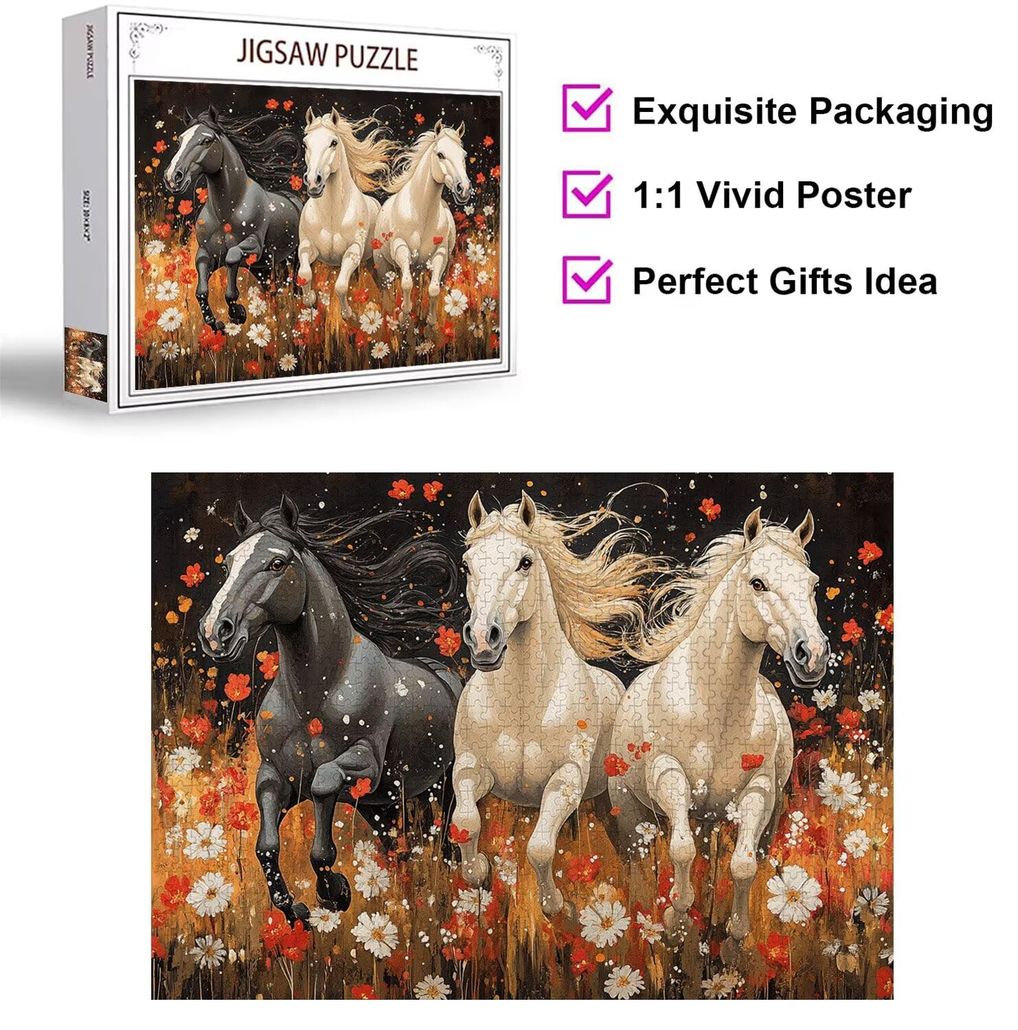 1500 sztuk puzzli dla dorosłych, gry rodzinne, roślina zwierzęca, n-487