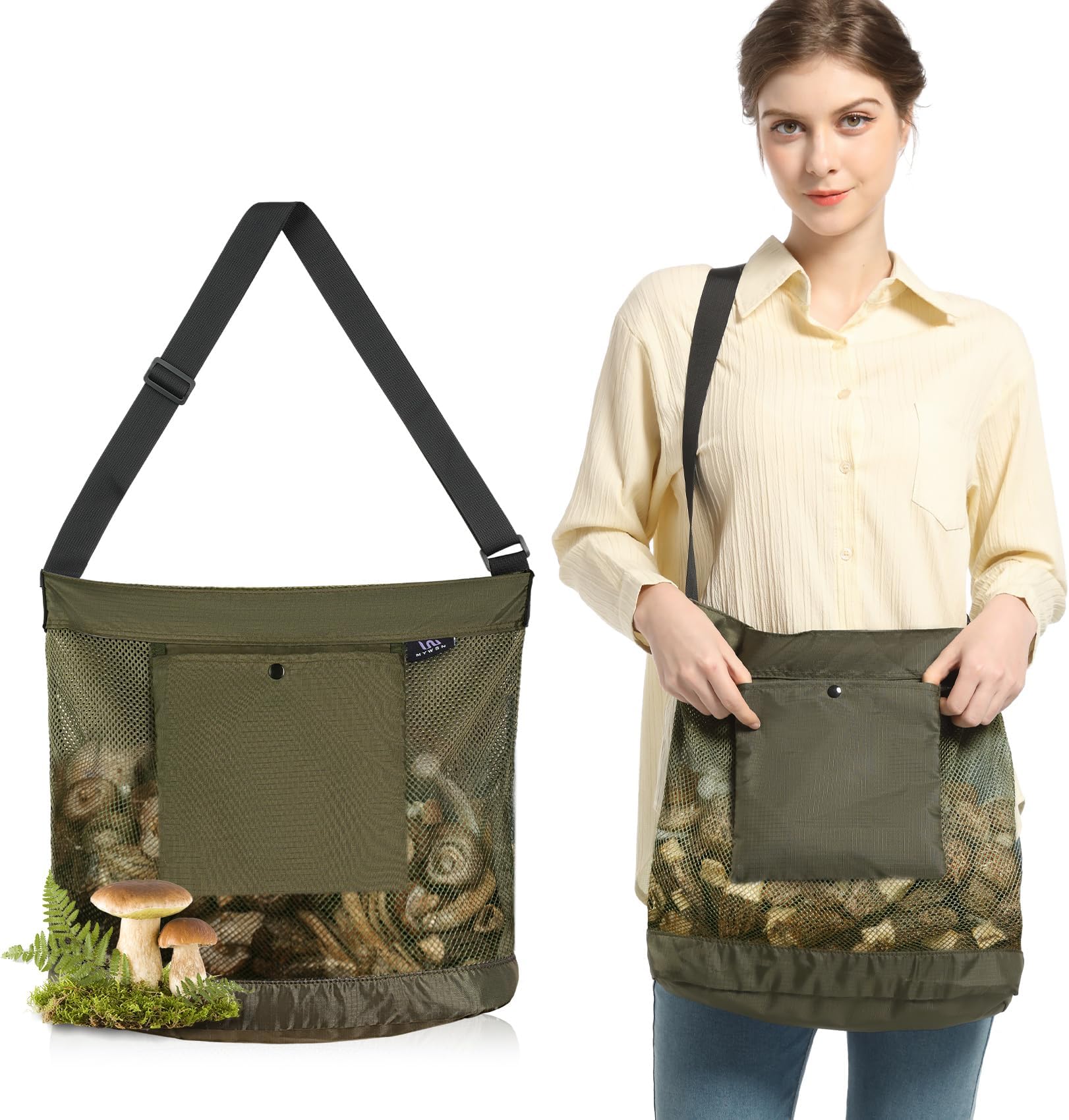 Amazon.com: MYWSN Mushroom Foraging Bag - Foraging Kit With Mesh Bag ...
