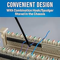 Vista 16 de Jonard Tools EPD-91461, herramienta de punchdown manual con 2 cuchillas de acero 66 y 110 para bloques de punchdown