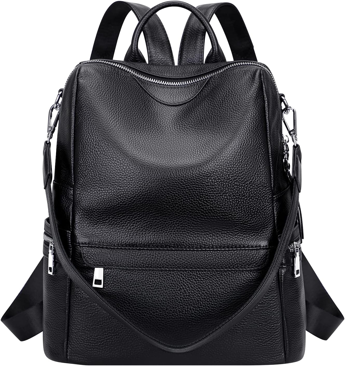 Damen Rucksackhandtasche Aus PU-Leder – Elegant, Vintage Stil, 33x15x36 Cm, Mit Bärenanhänger