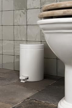 Brabantia Whi Pedal Trash Can, 5 Lt