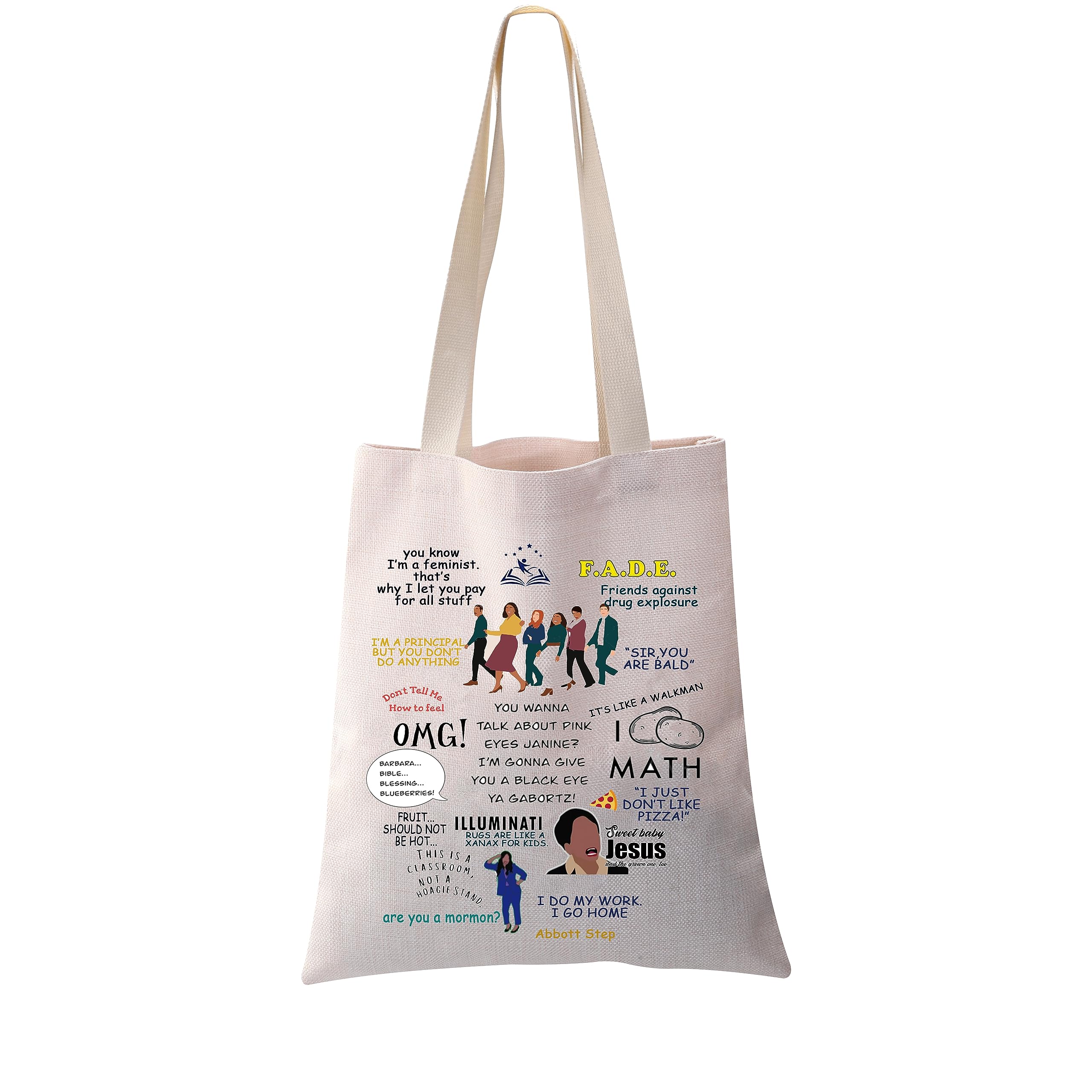 PXTIDY Funny Teacher TV Show Tote Bag Tote Bag Principal Janine Fans Gift TV Show Merchandise