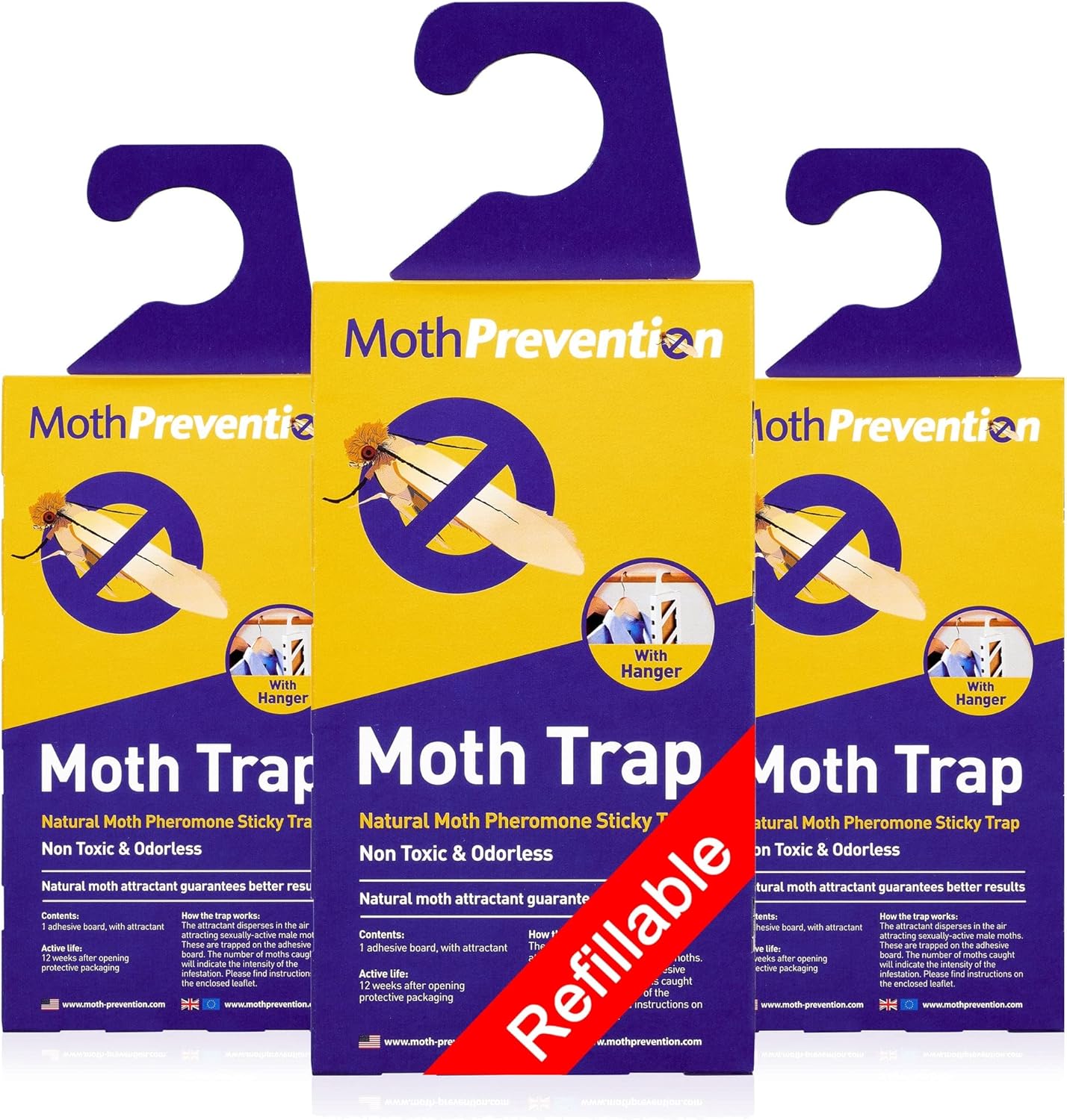 MothPrevention Powerful Clothes Moth Traps only for Clothes