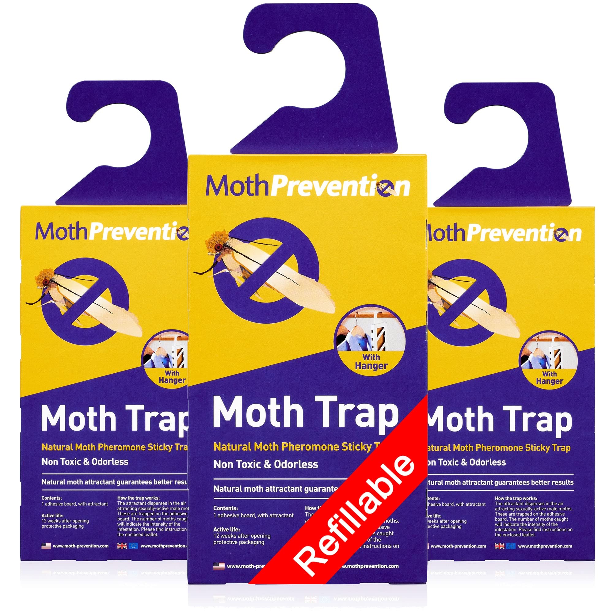 Buy MothPrevention Powerful Moth Traps for Clothes Closets Moths
