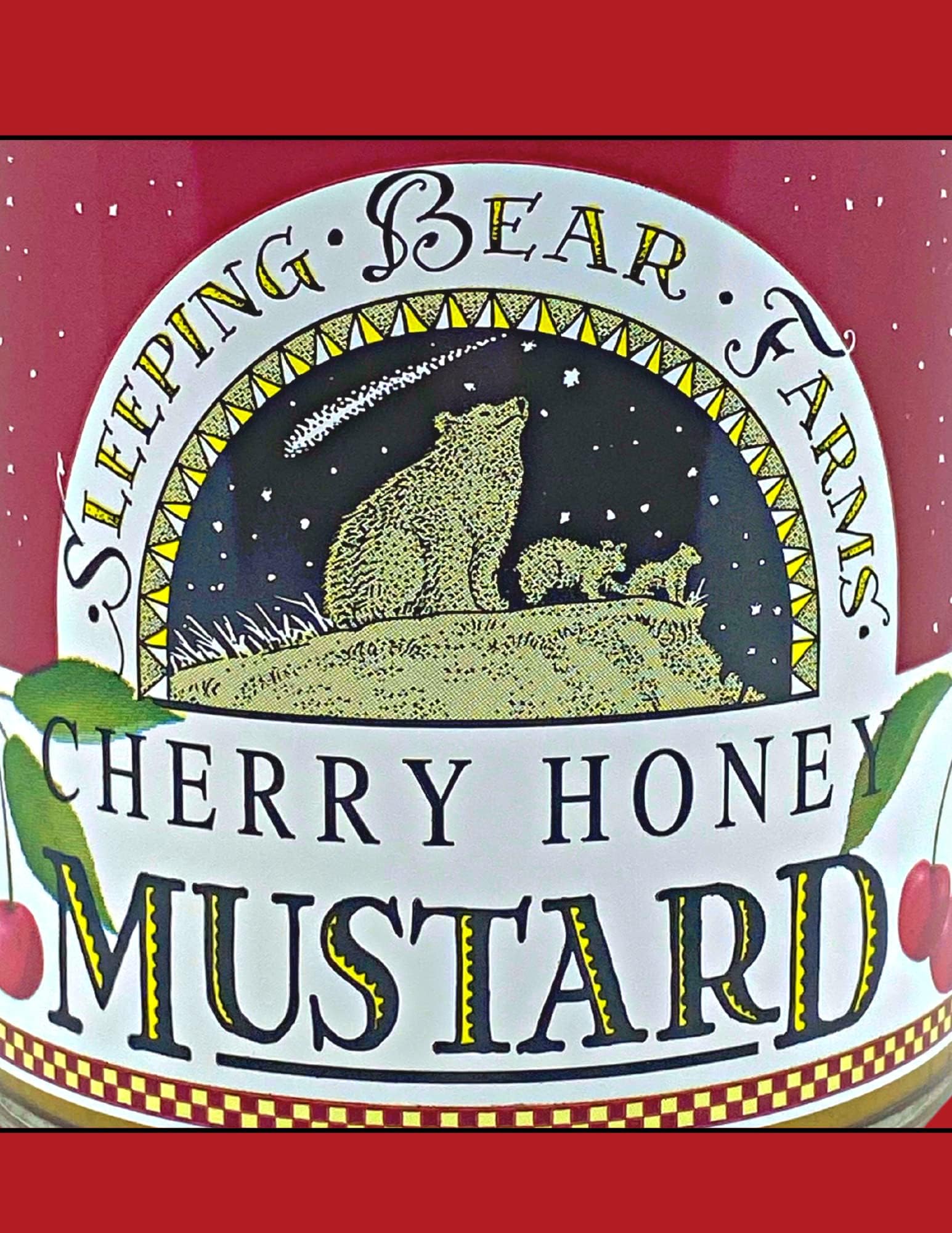 Cherry Honey Mustard Sauce - Cherry Dipping Sauce - 9.5 oz. Jar