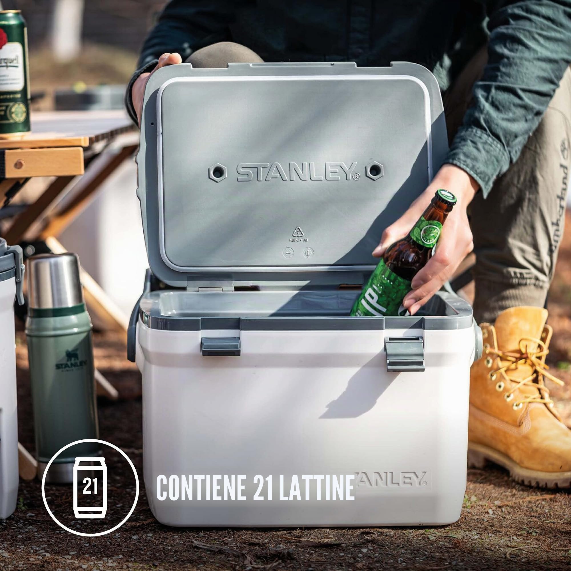 Stanley 1913 Adventure Outdoor Cooler - Isolamento con Schiuma a Doppia Parete - Senza BPA - Frigo Portatile - Frigo da campeggio robusto - Frigo da viaggio robusto