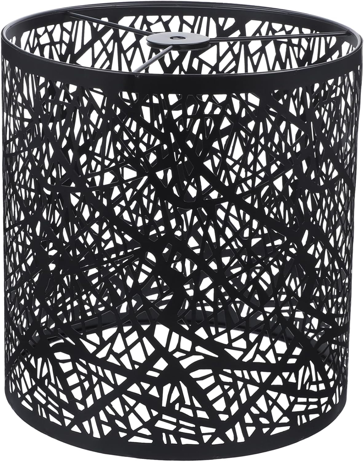 PRETYZOOM E27 Hollow Metal Lampshade Tree Pattern Design Decorative Black Light Shade for Table and Floor Lamps Modern Style for Living Room and Bedroom