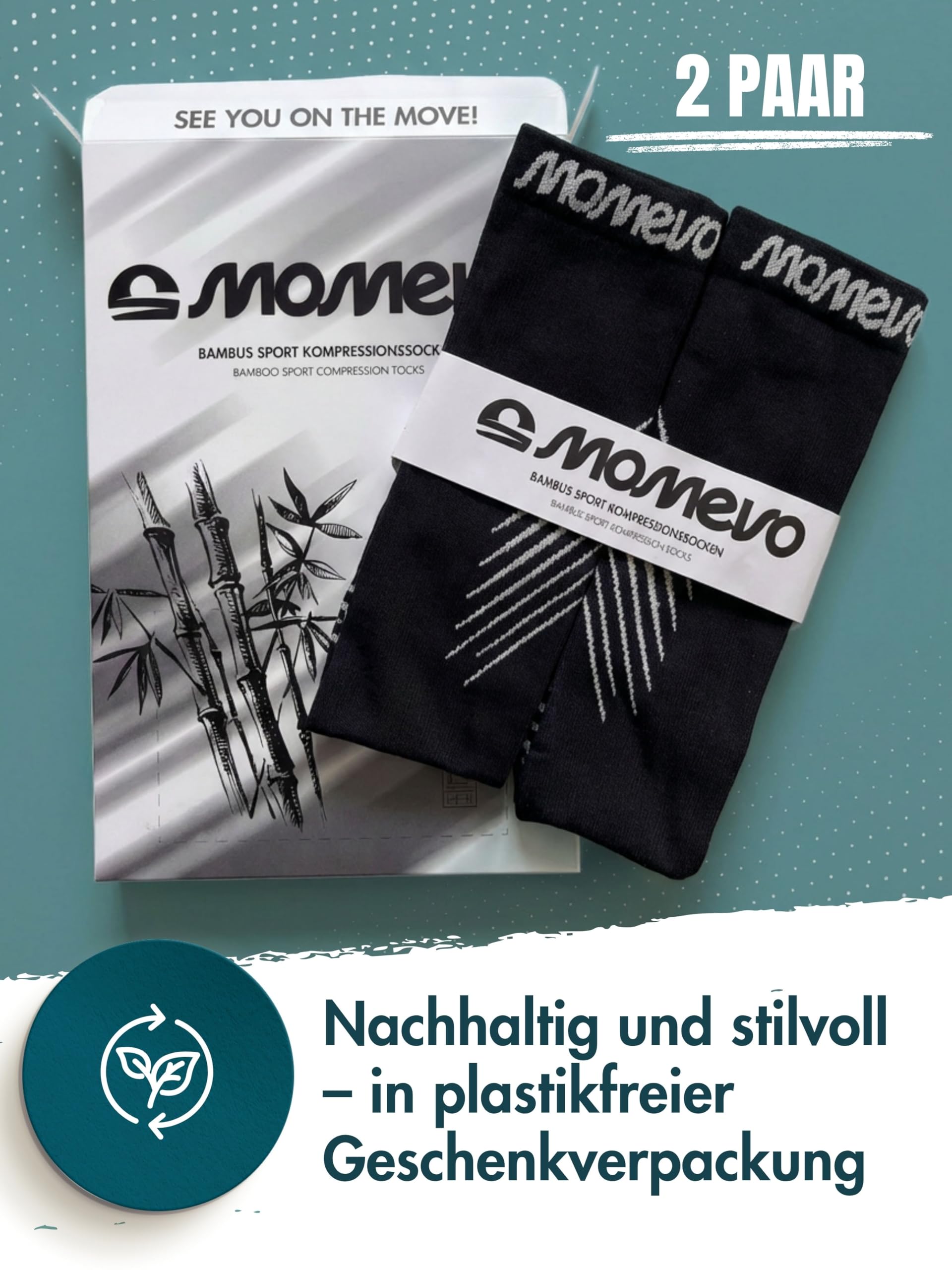 Calcetines deportivos de compresión de bambú para hombre y mujer, calcetines de compresión suaves y transpirables para correr, fitness y regeneración