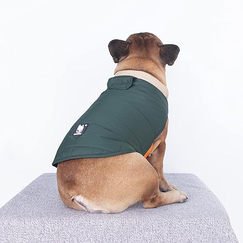 Miniatura 3 de iChoue Abrigos de invierno de bulldog francés, chaquetas para perro, chalecos acolchados de algodón para Pug English Boston Terrier Pitbull -