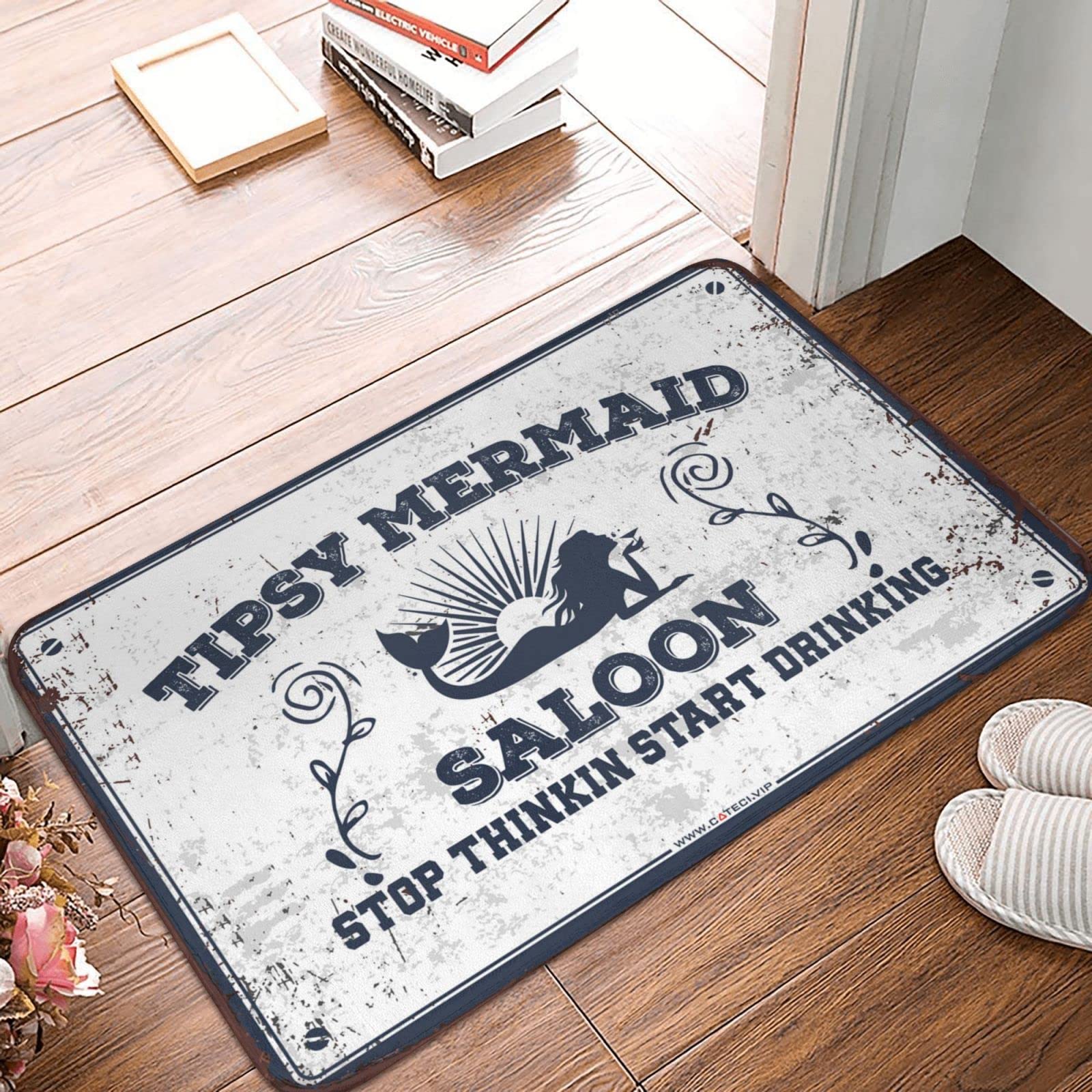Décoration de bar pour la maison : le tapis unique Tipsy Mermaid contre les sols fades