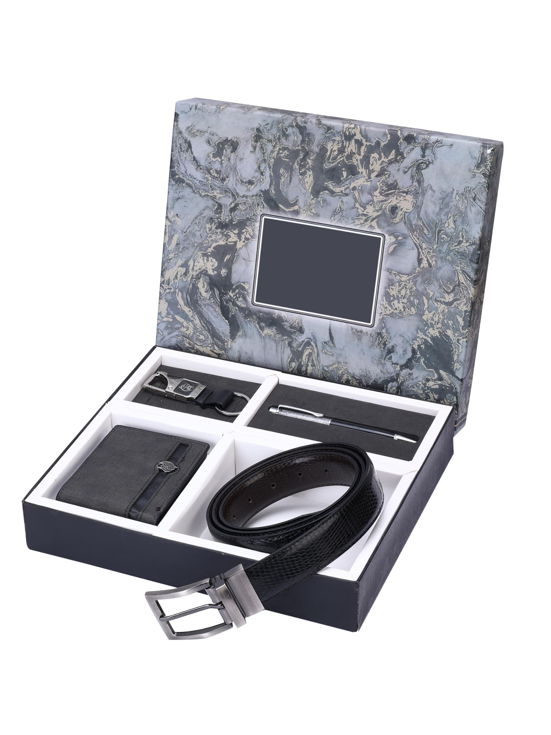 ZEVORA Men's Gift Set | 4-in-1 Combo with Stylish Wallet