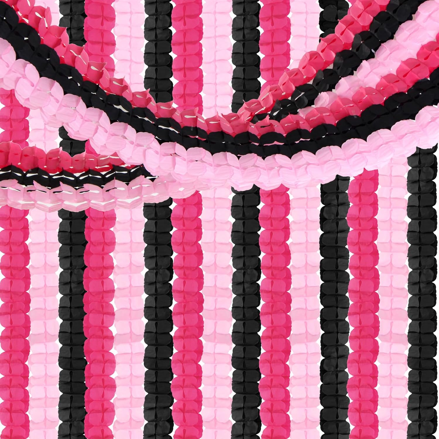 Hot Pink Black Party-Decorations Streamers Garland - 157Ft Four-Leaf Clover Hanging Banner, Wedding Engagement Bachelorette Birthday Baby Bridal Shower Decor Hugtmr - Image 7
