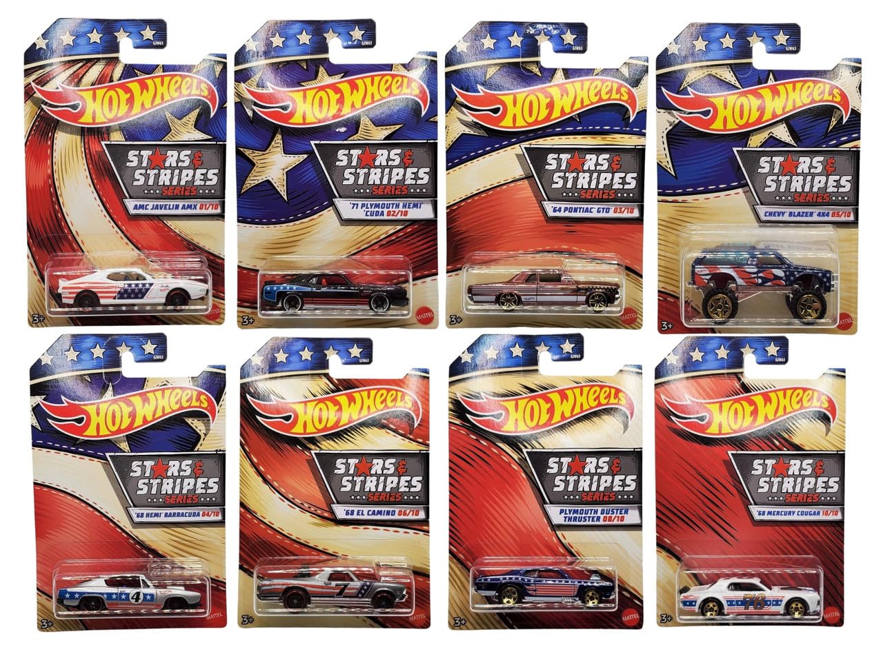 Amazon.com: Hot Wheels American Stars & Stripes Bundle – 8