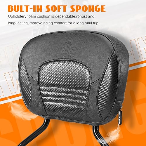 Miniatura 3 de Eumti Barra vertical desmontable para Harley Touring 2009-2023, almohadilla para respaldo del pasajero trasero compatible con Street Glide Road