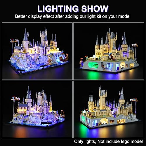 Miniatura 3 de DALDED Kit de iluminación LED para Lego Hogwarts Castle and Grounds, luz LED compatible con modelos de bloques de construcción Lego 76419 (no