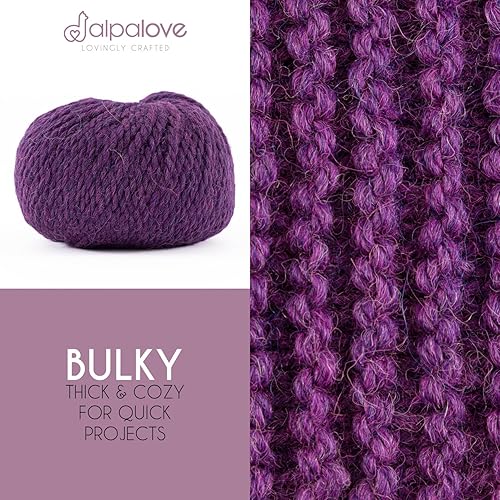 Vista 77 de Bulky Set (6 x 1.75 oz) Super Soft Baby Alpaca Hilo de tejer gris verde 328 yardas Gris Verde,Beige,Azul y verde,Cappuccino,Azul Oscuro,Gris