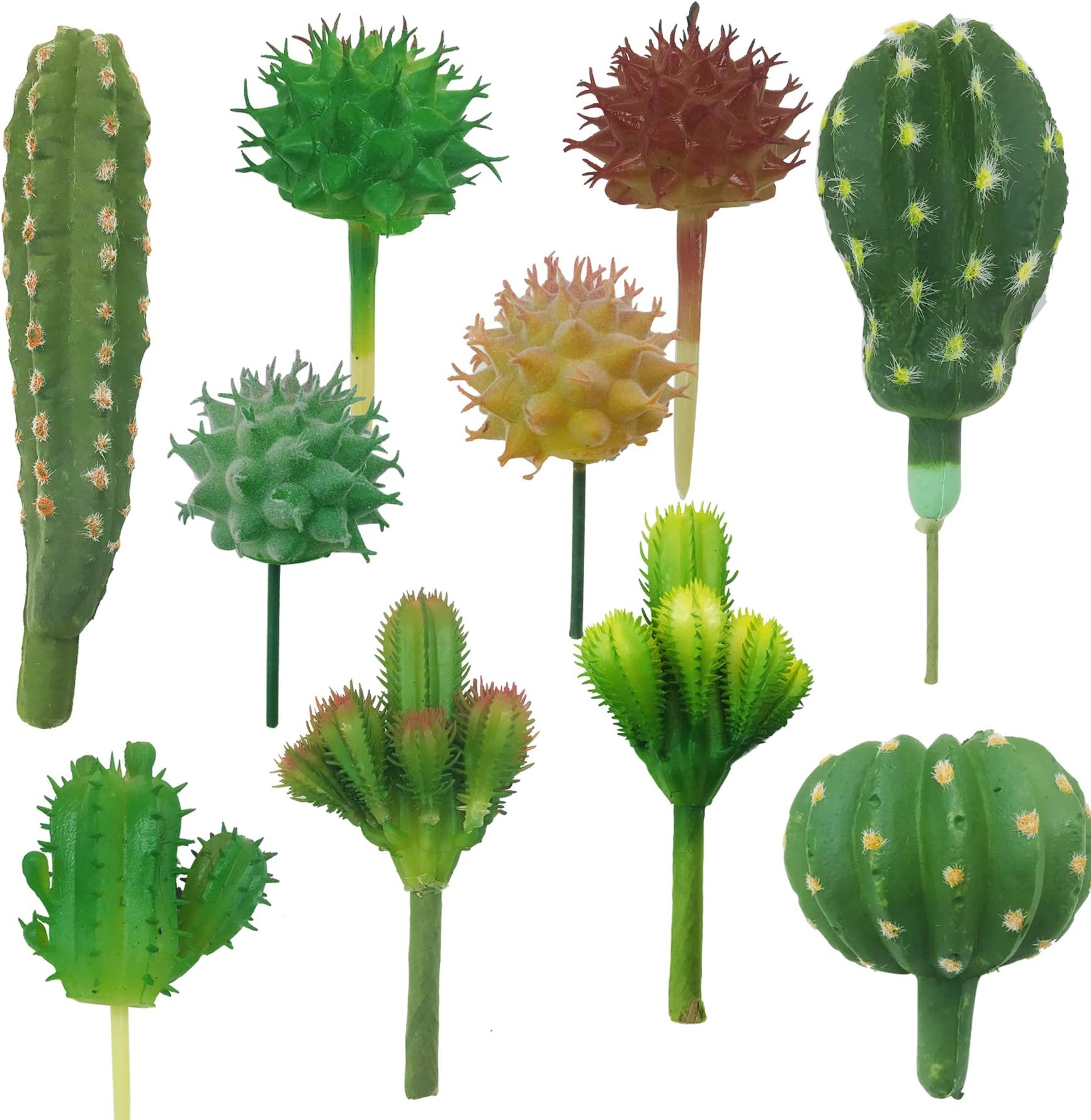 BCP 4 Pcs Artificial Mini Succulents Cactus Plant Flower