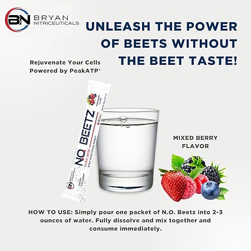 Miniatura 5 de N.O. Beetz - Suplemento de impulso de energía alimentado con óxido nítrico, hidratación y potenciador de producción de energía celular, mezcla de