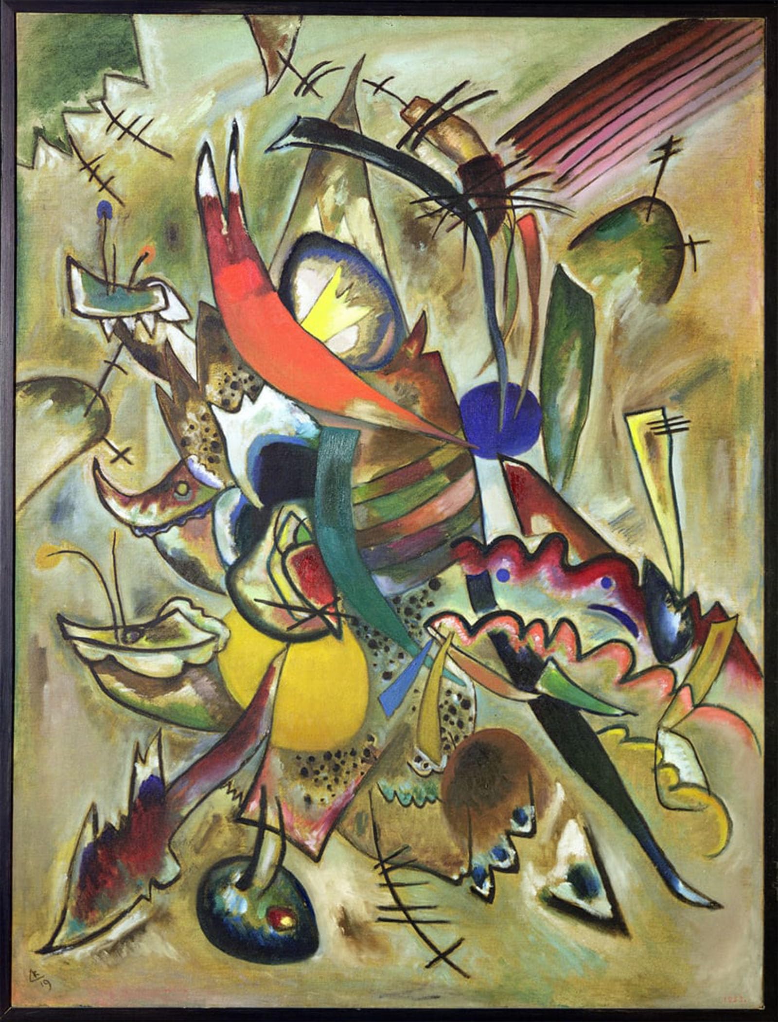 Tableau Toile Kandinsky Habillage Mur Vide Grand Format 60x90cm - 5