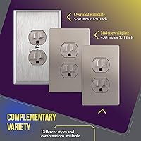 Vista 83 de ENERLITES Elite Series Duplex Receptacle with Screwless Wall Plate, Residential Grade Duplex Outlet, Tamper-Resistant, Grounding, 15A 125V, UL Silver