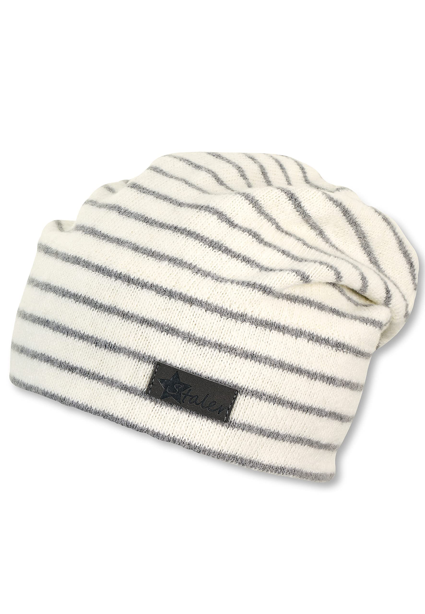Sterntaler Unisex Kinder Mütze Baby Beanie Mütze Streifen, beige, 47