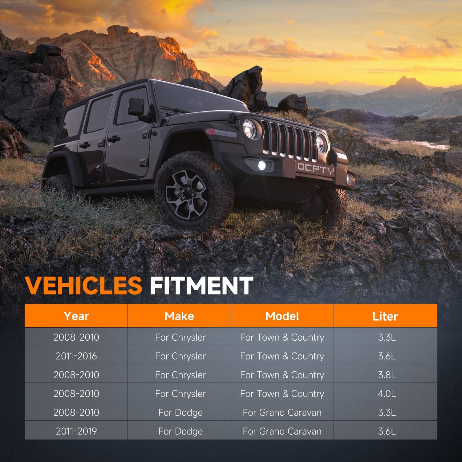 OCPTY 13062 Engine Coolant Radiator for Chrysler Town & Country 2008-2016,Dodge Grand Caravan 2008-2019,for Ram C/V 2012-2015,Volkswagen Routan 2009-2014 Replace 13062 13063 Car Radiator