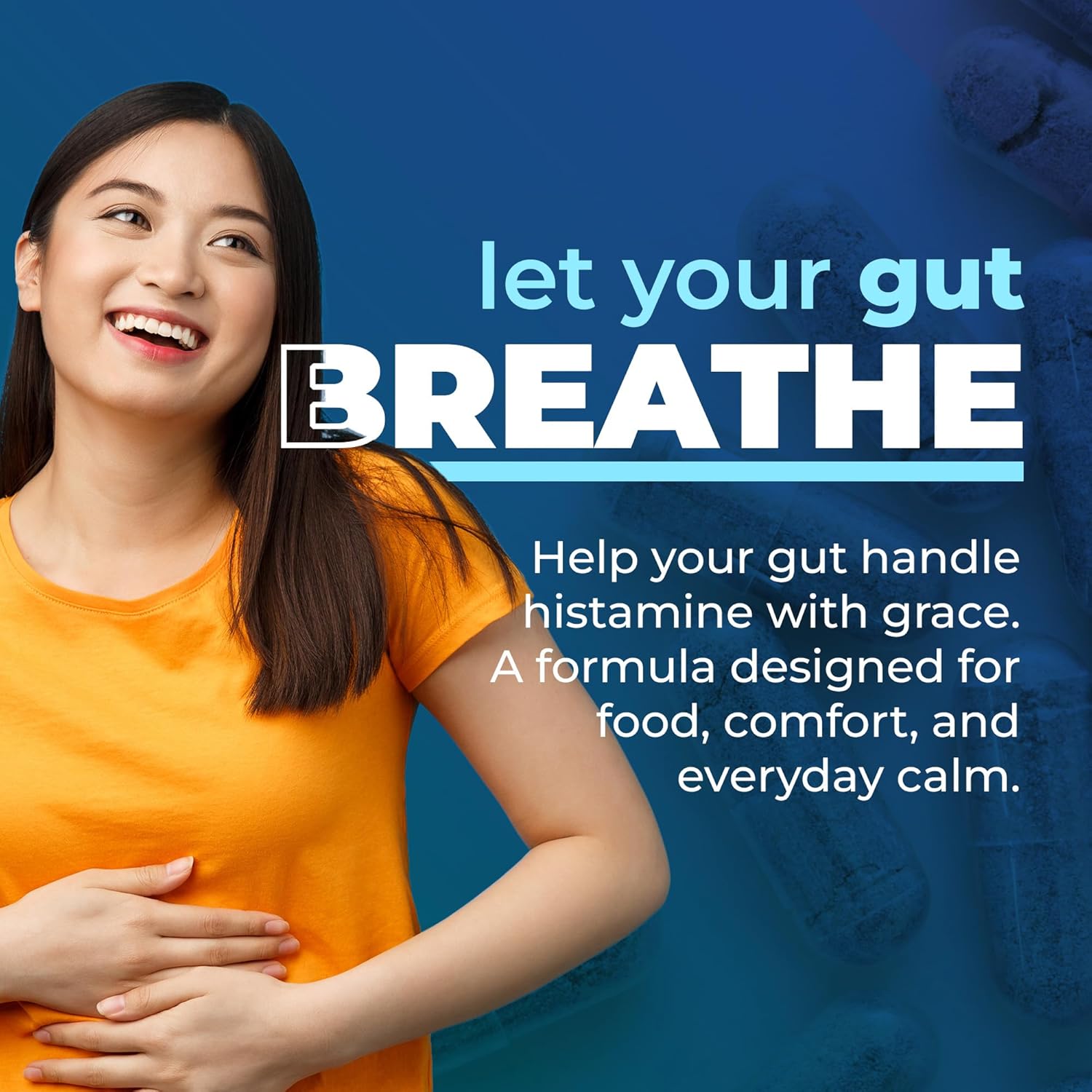 DAO Supplements Histamine Blocker – DAO Enzyme + Diamine Oxidase & Vitamin C for Gut Health & Food Support – 60 Servings - 1 Capsule Before Meals for Histamine Intolerance - Image 5