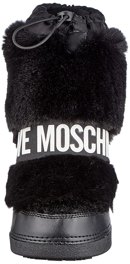 【送料&関税込】Moschino Black Rubber Ankle Boots nm_4597935_100020_m