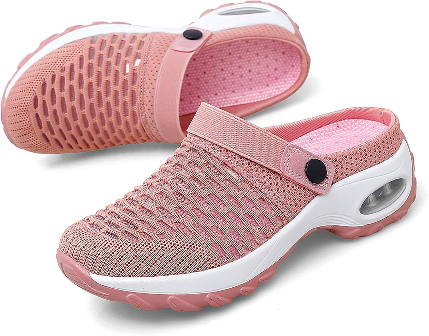 Trsorini Mules Clogs for Women Summer Air Cushion Platform Mesh Mules Sneaker Sandals for Female Lightweight Beach Shoes Outdoor Slippers Walking Shoes - Image 4