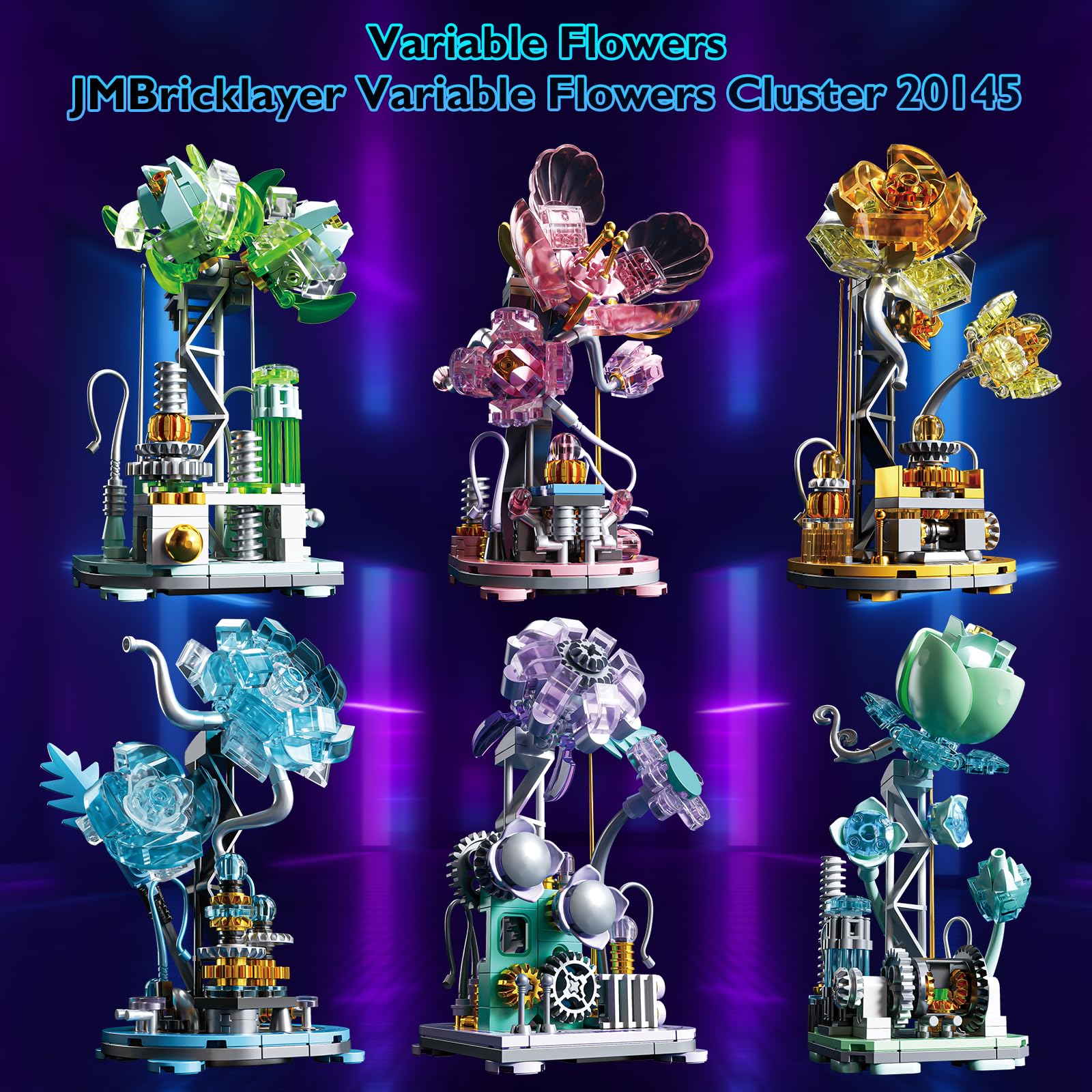 BIOFULL＋5セット【即購入⭕️】 Amazon.com: JMBricklayer Flowers Succulents Building Sets for